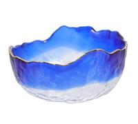 KICHOUSE Manicure Soaking Bowl Blue Glass Nail Art Supplies Softening Soak Accelerate Soaking Process for Self-manicures and Nail Art Salon Use