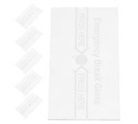 KICHOUSE Manual Call Point Replacement Glass Panel Protective Alarm Plate 12pcs High Temperature Resistant Safety Break Glass Cover for Fire Alarm Switch for Indoor Emergency Use in Malls