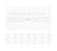 KICHOUSE Manual Fire Alarm Break Glass Replacement 8Pcs Glass - Wall Mounted Emergency Call Point Cover for Industrial and Office Safety