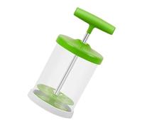 KICHOUSE Manual Handheld Milk Frother with Anti-Slip Pads Easy to Clean and Disassemble Household Kitchen Gadget for Coffee Lovers and Baking Green Hand Pump Egg Beater Cup