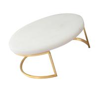 KICHOUSE Marble Cake Stand Food Photography Table Stainless Steel Marble Material round Shape Elegant Appearance Stable Placement Decorative Displaying Cupcakes