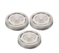 KICHOUSE Mason Jar Airtight Seal Wide Mouth 3pcs Stainless Steel Fermentation Lid with Date Tracker and Universal Fit for Kitchen Pickling and Vegetable Fermenting