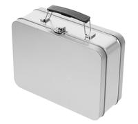 KICHOUSE Metal Lunch Box with Handle and Lid, Large Capacity Tin Cans for Sandwich Food Storage and Crafts, Portable Retro Metal Box for Personal Use