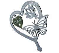KICHOUSE Metal Memorial Garden Stake for Cemetery and Pathway Decoration, Easy to Install Rust-resistant Iron Outdoor Land Decor for Holiday and Garden Scenes