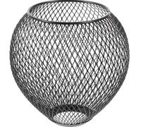 KICHOUSE Metal Mesh Water Drop Lampshade 135X138Mm Hollow Retro Ceiling Light Shade for Household Hanging Pendant, Matte Black Iron Wire Lamp Cover for Dining Room and Living Room