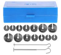 KICHOUSE Metal Slotted Mass Set with Hanger and Box, Physics Lab Weights for High School Experiments, Sturdy Metal Slotted Weights for Teaching Mechanics and Calibration