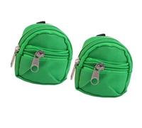KICHOUSE Mini Backpack Coin Purse Keychain Nylon Zipper Change Bags Pendant for Coins and Small Item Storage Suitable for Friends and Different People 2 Pcs Set