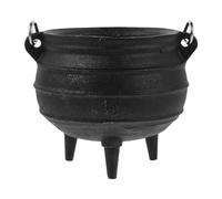 KICHOUSE Mini Cast Iron Smudge Pot with Handle for Incense Burning and Rituals, Small Three-legged Iron Cauldron Bowl Featuring Even Heat Distribution and Aromatherapy for Ceremonies