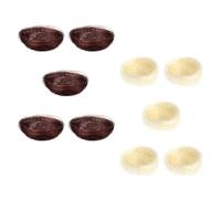 KICHOUSE Mini Faux Bird Nests 10Pcs Jute Material Garnish for Cold Dishes and Garden Layout Decoration