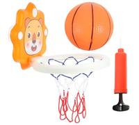 KICHOUSE Mini Indoor Hanging Basketball Hoop for Wall-Mount Basketball Door Hoop Set Ball Orange Small Size for Bedroom and Kindergarten