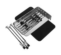 KICHOUSE Mini Metal Clamps Alligator Clips 12Pcs with Magnetic Base 2.5X125Mm for Crafting and Painting Miniatures Model Building with Carry Case for DIY and Hobby Use