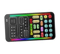 KICHOUSE Mini Sound Card Portable Voice Changer for Live Streaming Gaming Mic Compatible External Sound Card Multifunctional Audio Mixer for Phone