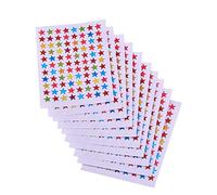 KICHOUSE Mini Sticker Sheets 10 Pieces Star Reward Stickers Adhesive Labels for Boys and Girls Perfect for Reading Charts