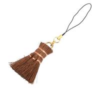KICHOUSE Miniature Palm Fiber Whisk Broom for Tea Ceremony and Desk Cleaning with Ergonomic Handle Design, Portable Small Handheld Dust Cleansing Brush Suitable for Office and Home Use