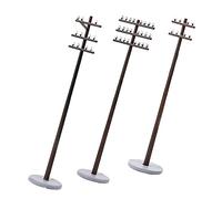 KICHOUSE Model Railway Accessories 3pcs Mini Telegraph Poles Parts for Modeling 1:42 Scale Telegraph Pole Models