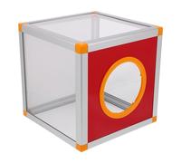 KICHOUSE Multifunctional Donation Ballot Box with Aluminum Alloy and Mdf Construction, User-friendly Raffle Ticket Storage Container for Fundraising and Party Games, Suitable for People