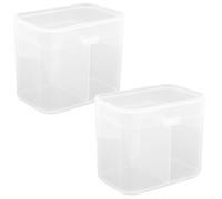 KICHOUSE Nail Cotton Pad Dispenser Cotton Pad Organizer 2pcs Lightweight Plastic Dust-proof Case for Makeup Artists at Home