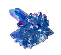 KICHOUSE Natural Crystal Cluster Blue Gem Stones for Fish Tank Decor and Gifts, Suitable for Fresh and Salt Water, Random Shape