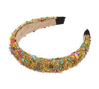 KICHOUSE Natural Crystal Stone Rhinestone Hairband Accessory with Shiny Design, Fashionable and Understated Luxury Style Headband for Thanksgiving and Christmas Occasions