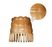KICHOUSE Natural White Buffalo Horn Shampoo Brush Hair Washing Brush Handmade Scalp Massager Comb for Head Massage Hair Smoothing Relaxation Random Color