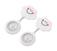 KICHOUSE Nurse Cloud Pocket White 2pcs Watch Silicone Retractable