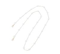 KICHOUSE Pearl Beaded Wireless Earphone Chain with Alloy Anti-lost and Non-slip Features, Comfortable and Fashionable Eyewear Retainer Strap for Daily Use