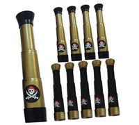 KICHOUSE Pirate Monocular Telescope Toy 10Pcs Collapsible Plastic Small Retractable Design for Boys and Girls Party Favour Costume Accessory Portable Handheld for Parties