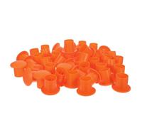 KICHOUSE Plastic Mushroom Rebar Safety Caps 35mm Inner Diameter 50pcs Sturdy Dustproof Protective Covers for #3 to #7 Rebar for Building Projects and Outdoor Environments