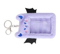 KICHOUSE Plush Badge Holder Devil Wings Card Sleeve with Alloy Clip Fine Workmanship Organize Cards for Students