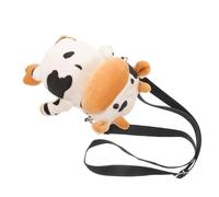 KICHOUSE Plush Cow Shoulder Bag for Cute Crossbody Purse Soft Plush Single Shoulder Bag Portable Handbag for Daily Use