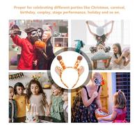 KICHOUSE Plush Giraffe Horn Headband with Ears for Women Soft Cosplay Party Accessory Delicate Light Brown Texture for Birthday Graduation Masquerade and Themed Costume Events