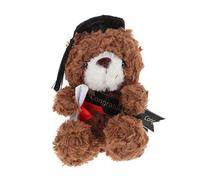 KICHOUSE Plush Graduation Bear with Sash Stuffed Animal for Graduation Celebration Deep Brown Color with Black Tassel for Friends Family Cuddly Companion for Home Decor