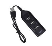 KICHOUSE Portable 4 Ports USB 2.0 Hub Adapter with Abs Material, Compatible with Windows Xp/vista/7/8, Downward Compatible with USB 1.1 Devices, for Laptop and Computer Data Expansion