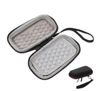KICHOUSE Portable Electronics Organizer Bag for Headphones and Data Cables, Black Eva Fabric Case with Comfortable Texture and Simple Design, for Travel and Daily Use