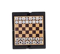 KICHOUSE Portable Foldable Chess and Checkers Board Educational Game for Home and Travel Lightweight Magnetic Design present for Adults