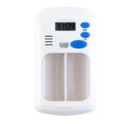 KICHOUSE Portable Intelligent Medicine Box with Reminder Alarm, Moisture-Proof 2-Compartment Pill Organizer for Daily Use and Travel Random Color