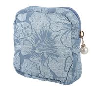 KICHOUSE Portable Period Bag Small Size Zipper Cosmetic Pouch for Women, Synthetic Material Toiletry Wash Bag, Stylish and Portable Storage Organizer for Office and Indoor Use