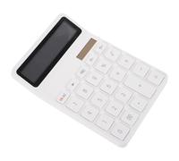 KICHOUSE Portable Solar Calculator for Students and Office Use, Basic Desktop Calculator with Practical Abs Material and Dual Power Button Battery, for School and Home Calculations