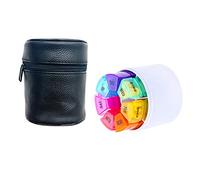 KICHOUSE Portable The Weekly Lightweight Organizer Pill W rids 28, with Pp Medicine Box with Pu Bag for and Daily Pill Holder with Letters of Travel Outdoor Use