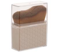 KICHOUSE Portable Wave Shape Self Tanner Brush with Soft Bristles and Cover, Plastic and Nylon Body Makeup Brush for Easy Application and Blending