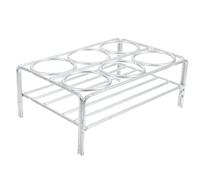 KICHOUSE Practical Crucible Rack Nickel-Chromium Wire 6 Holes 36Mm Diameter, Laboratory Crucible Storage Shelf for Lab Testing and Experimentation