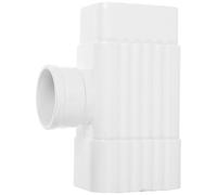 KICHOUSE PVC Gutter Y Connector Downspout Conversion Connector White with Architectural Compliance and Modern Stylish Design for Home Rainwater Management