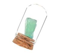 KICHOUSE Raw Green Fluorite Crystal Stone Mineral Specimen Decorative Natural Rock Gem for Children Science Teaching and Home Desk Display