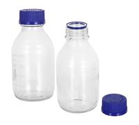 KICHOUSE Reagent Bottles for Accurate Measurement Glass 2pcs with Scale Line 500ml Laboratory Storage Bottles Suitable for Chemistry and Life Science Applications