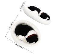 KICHOUSE Realistic Sleeping Plush Border Collie Dog Soft Stuffed Animal Model Home Decoration Birthday