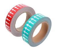 KICHOUSE Reflective Directional Arrow Pipe Marking Stickers 30Mm X 20M, Adhesive Flow Indicator Tape, Red and Green Background with White Arrows, 2 Rolls for Industrial Safety Signage
