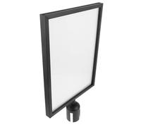 KICHOUSE Retractable Belt Stanchion Sign Frame A3 Vertical Stainless Steel Display Stand for Airport Queue Management and Office Crowd Control