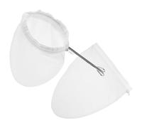 KICHOUSE Reusable Tea Strainer Bag 3Pcs Fine Cotton Mesh with Stainless Steel Handle for Home Brewing Milk Tea and Coffee Lovers