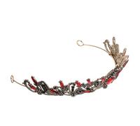 KICHOUSE Rhinestone Bridal Headband with Leaf Crown Design, Jewelled Wedding Tiara for Women, Elegant Hair Accessory for Weddings and Special Occasions