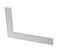 KICHOUSE Right Angle Ruler Stainless Steel L Shaped 90 Degree Steel Ruler Silver Precision Measurement for Engineering Workshops and Marking Tasks for Designer and Student